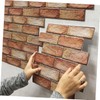 Operitacx 4pcs Brick Pattern Wall Decals Peel and Stick Wall