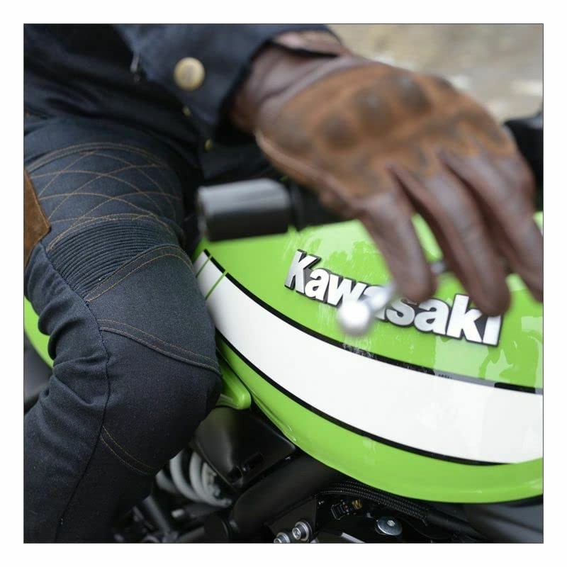 Fuel Bespoke Motorcycles "RODEO" GLOVE Motorcycle Gloves (Brown, L)