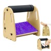 Arejonner Under Desk Foot Rest,Massage & Leather Pads,Height Levels-Purple