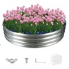 YSEJOMP 5FT Diameter Galvanized Garden Raised Bed/Plant Box/Fire Pit Ring-0.8mm