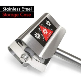 The Sausage Maker - High Steaks Roller Meat Tenderizer Tool (Manual) Razor Sharp Stainless-Steel Rollers for Optimal Tissue Penetration on Thick, Tender Red Cuts | No Hammer or Mallet Needed