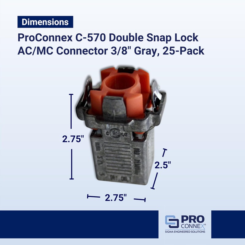 SIGMA ENGINEERED SOLUTIONS ProConnex C-570 Double Snap Lock AC/MC Connector