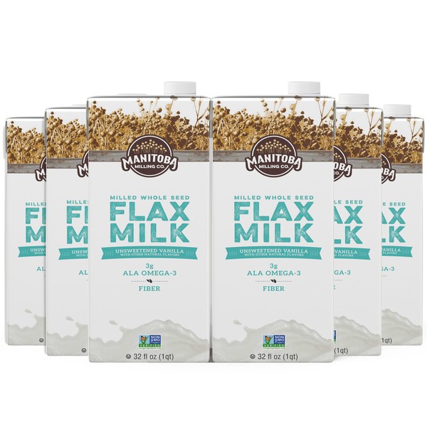 Manitoba Milling Company Vanilla Flax Milk| Unsweetened | 3000mg ALA