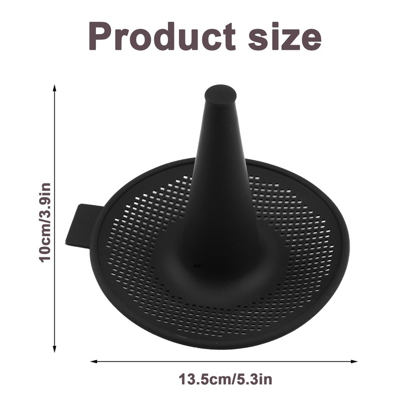 BOXOB 6stk Donutform Klein zum Backen, Schwarz Silikon Bagel-Maker-Pfanne Antihaftbeschichtet