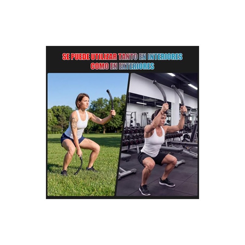 Weighted Cordless Battle Ropes,2PCS Cuerdas de Batalla sin Cuerda,Cuerda de