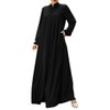 Abaya Dress for Muslim Women Maxi Long Sleeve Casual Dresses