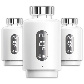 Smart Radiator Thermostat with App ANTELA Digital Display to Control Heating Temperature, Compatible Alexa, Google Home, Schedules, 3 Pieces