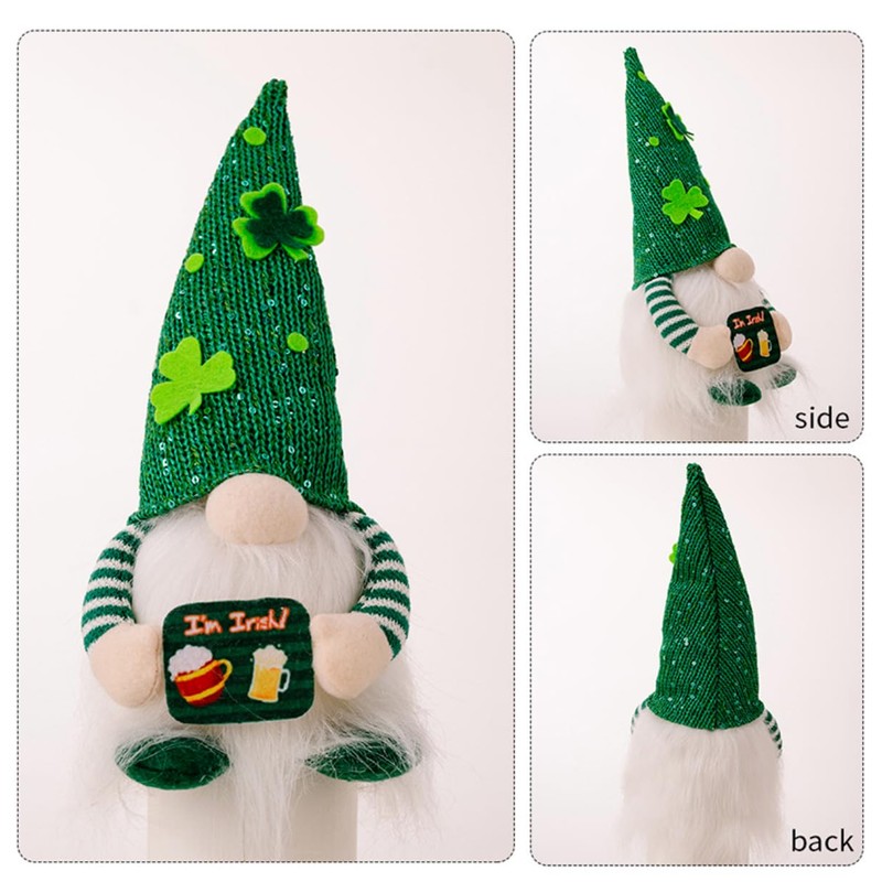 St. Patrick’s Day Gnomes Decoration, 2 Pack 11.4 Inch –