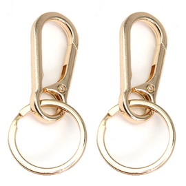 Metal Keychains Keyring Key Chain Ring Holder Organizer Clip Key Organizer Key Chain Ring for Women Men Home Car Keys, Key Finder, 2 Pieces (Gold)