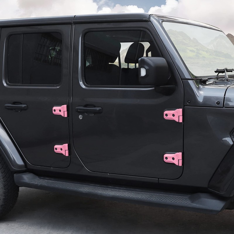 8PCS Door Hinge Cover Trim Accessories for 2018-2024 Jeep Wrangler