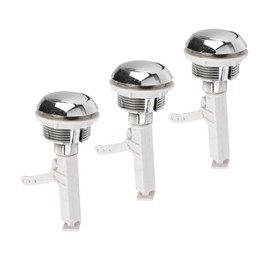 LALAFINA 3Pcs Toilet Tank Push Buttons Replacement Smooth Surface Water Tank Fittings Easy Installation for Household Hotel Use Compatible with Toilets