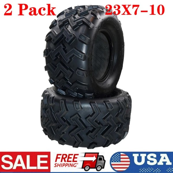 Unbranded 23x7-10 23x7x10 23-7-10 ATV Tires 4 Ply All Terrain