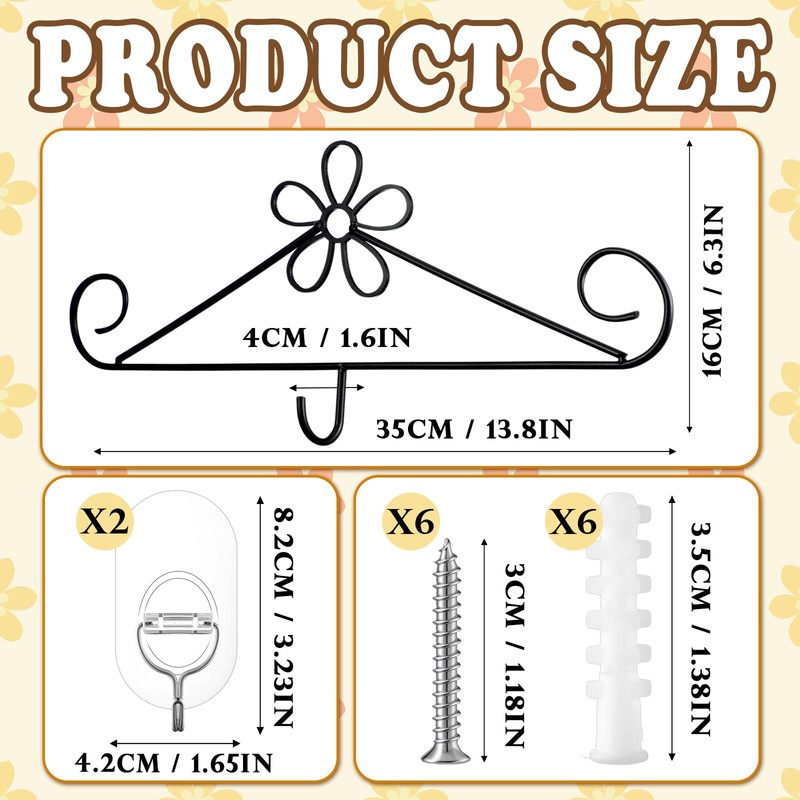 Otoolling Calendar Hanger for Wall 13.8 Inch Metal Wire Scroll