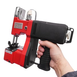 Portable Electric Sewing Machine, Leather Canvas Sewing Machine Industrial Bag Stitching Closer 110V Stitching Tool for Chemical Industry Clothing Chemical Home Textile