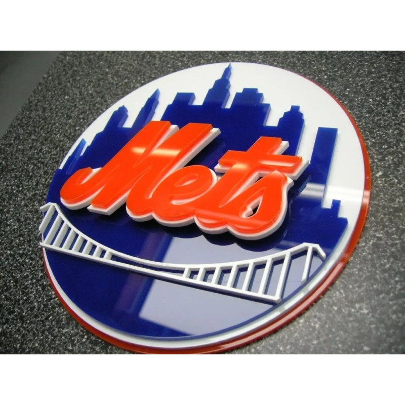 12 CUSTOM ORDER OMG Mets baseball 3D SIGN ART 12