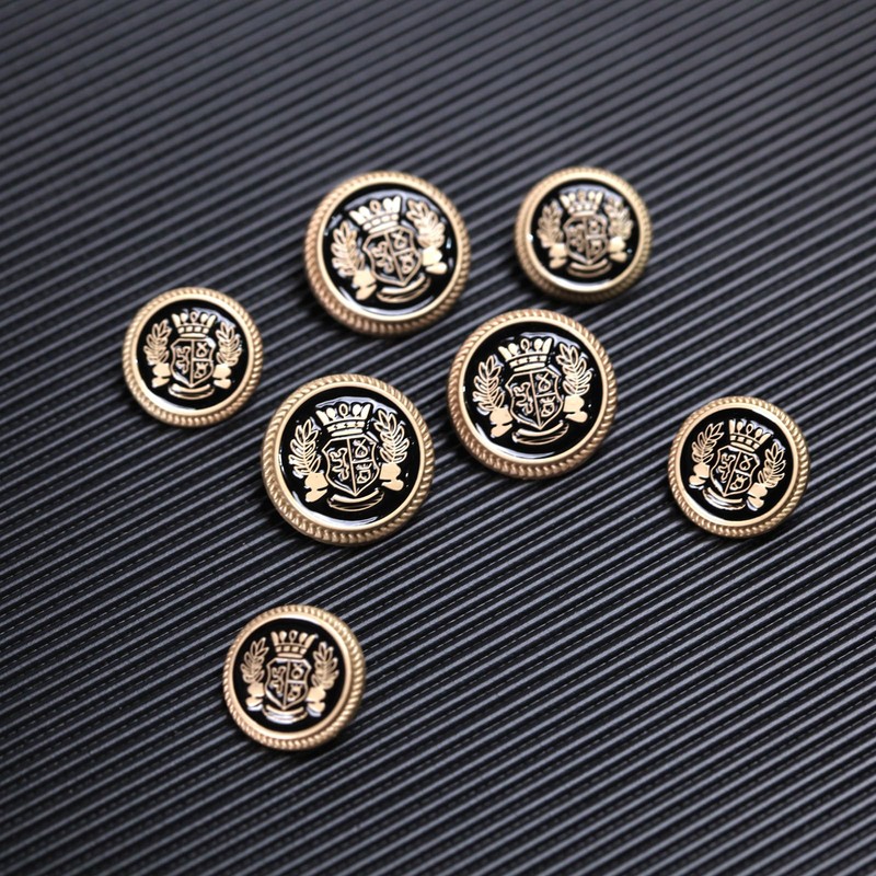 MASONEE 14 Pieces Gold Zinc Alloy Blazer Buttons, 23mm &