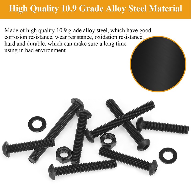 25 Pieces M6 x 35mm Button Head Socket Cap Screws,