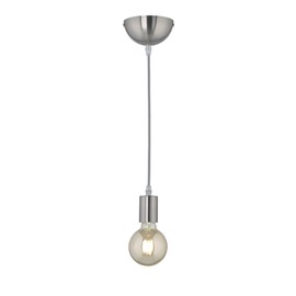 Trio Leuchten Cord 310100107 Pendant Light Metal Nickel Matt Excl. 1 x E27