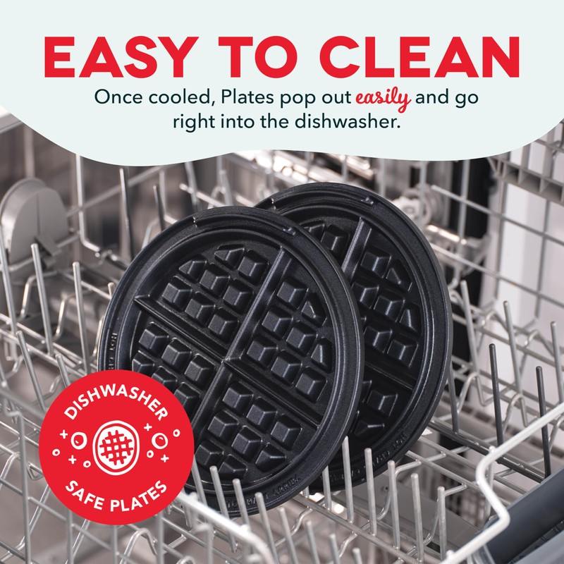 DASH Removable Waffle Plates (Removable 8" Waffle Plate 2 Pack