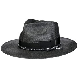 Stetson Western Festival Straw Hat UV Protection Summer Unisex, black, M