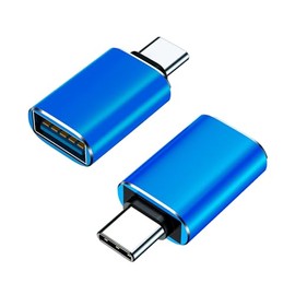 1PCS USB-C OTG Adapter, USB 3.0 Type-C Male to Female Converter, Plug & Play for MacBook/Flash Drive, Blue (C to C OTG)