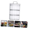 ULTECHNOVO 1Set Stackable Fresh Keeping Bowls for Salad and Grain