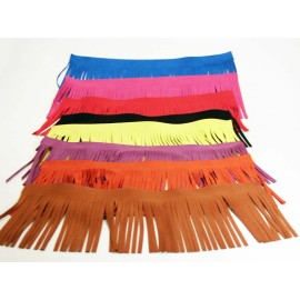 Microfiber Suede 4" Fringe Great for Arts and Crafts - Sold by the Foot - Purple