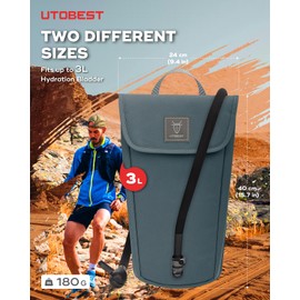 UTOBEST Insulated Insulation Bag for 3L Hydration Water Bladders, 50mm Thick Thermal Insulation, Lightweight Water-Resistant, Prevents Freezing and Keeps Water Cool, Bladder NOT Included