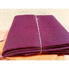 Plain Pure 100% Linen Fabric Linen Material for Dressmaking, Curtains, Wedding, Home Decor - 140cm Wide (1 METRE, Purple)
