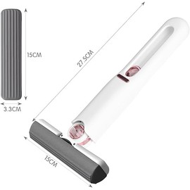 Mini Mop, Handheld Desktop Mini Mop with Wring Function for Kitchen, Small Sponge Mop, Desktop Cleaning, Window, Floor, Wall, Tiles and Car