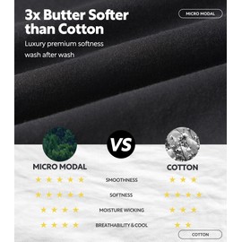 DAVID ARCHY Men’s Micro Modal Boxer Brief Moisture Wicking Ultra Soft, Breathable & Comfortable with Fly Boxer Briefs for Men 3 Pack