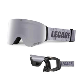 LECAGE Frameless Flip-Up Ski Goggles, Anti Fog Snow Goggles UV400 Protection with Magnetic Interchangeable Lens, UV Protection Snowboarding Goggles for Men Women Youth