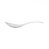 Xmomx 6 pcs White Soup Spoon Round-Bottom Asia Porcelain Ceramic