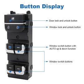 WMPHE Automatic Power Master Window Switch Compatible with Kia Optima 1.6L 2.0L 2.4L L4 2016 2017 2018, Driver Left Side Power Master Window Switch 18 Pins, Replacement for 93571D4000, 93571-D4000