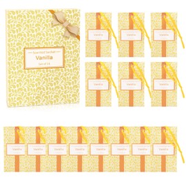 SCENTORINI Scented Sachets Vanilla Fragrance Sachets for Drawers and Cupboards, Fragrance of Natural Essential Vanilla Oil, Pack of 14