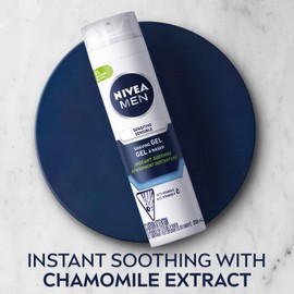 NIVEA FOR MEN Sensitive, Shaving Gel 7 Ounce (Pack of 1)
