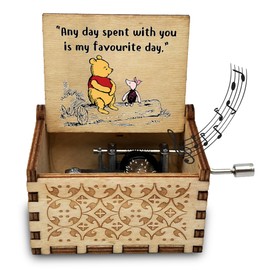 Wood Music Box Gifts for Women, Wife Girlfriend for Christmas Birthday Anniversary, Any Day Spent with You is My Favourite Day.