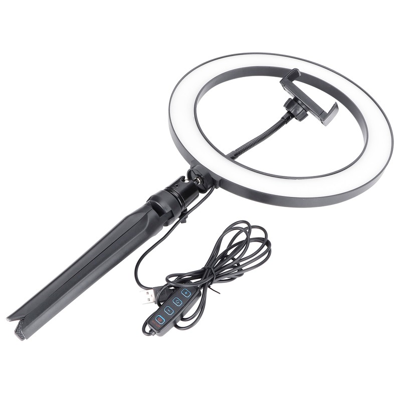 LED Ring Light 10 Levels Dimming Desktop Fill Lamp with