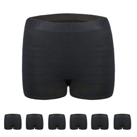 Seamless Mesh Postpartum Underwear Natural C-Section Delivery Post Surgical Recovery Disposable Washable Women's Panties,Black (6 Pack, M/L)