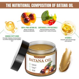 Raw Batana Oil for Hair Care 100% Pure Batana Oil from Honduras Repair Hair Unrefined Natural Organic Batana Hair Masks for All Hair Tpyes in Men & Women (4.23OZ)