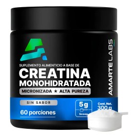 Creatina Monohidratada 100% Pura Micronizada Amarte Labs Sin Sabor