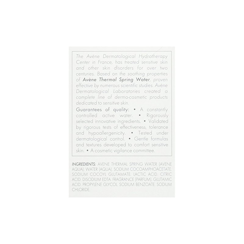 Avene Rich Cleansing Foam for Firming Pores for Face and