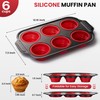 HE-SANQI Silicone Muffin Pan for Baking with Metal Reinforced Frame