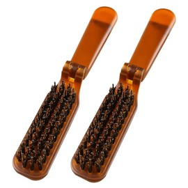 Ipetboom 2pcs Folding Hair Brush Comb Travel-friendly Bristle Hairbrush for Detangling Compact Pocket Design for Men Women for Go Styling