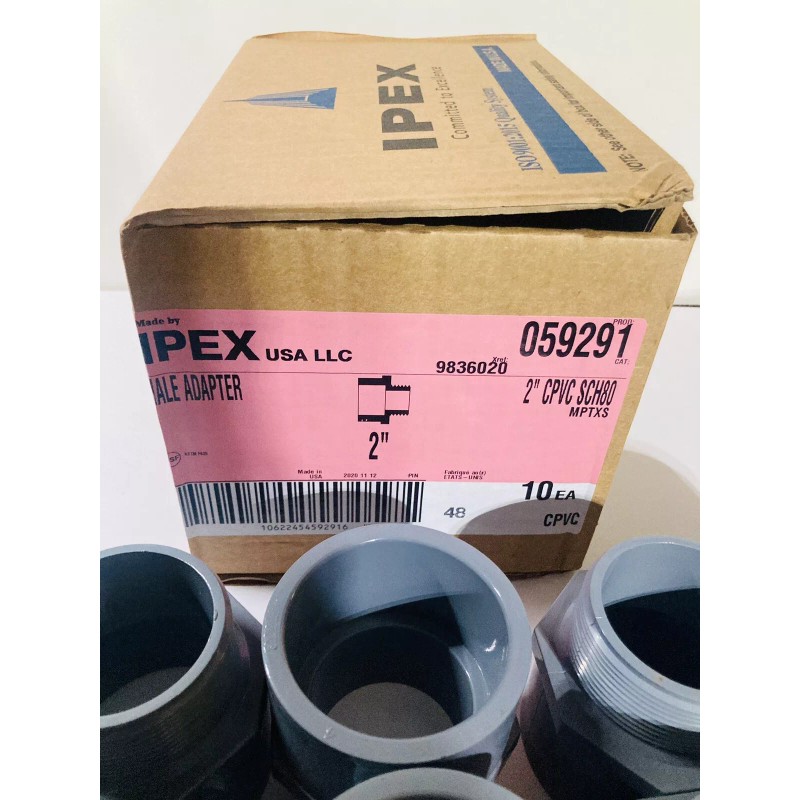IPEX 2" INCH CPVC SCHEDULE 80 MALE ADAPTER SOC x