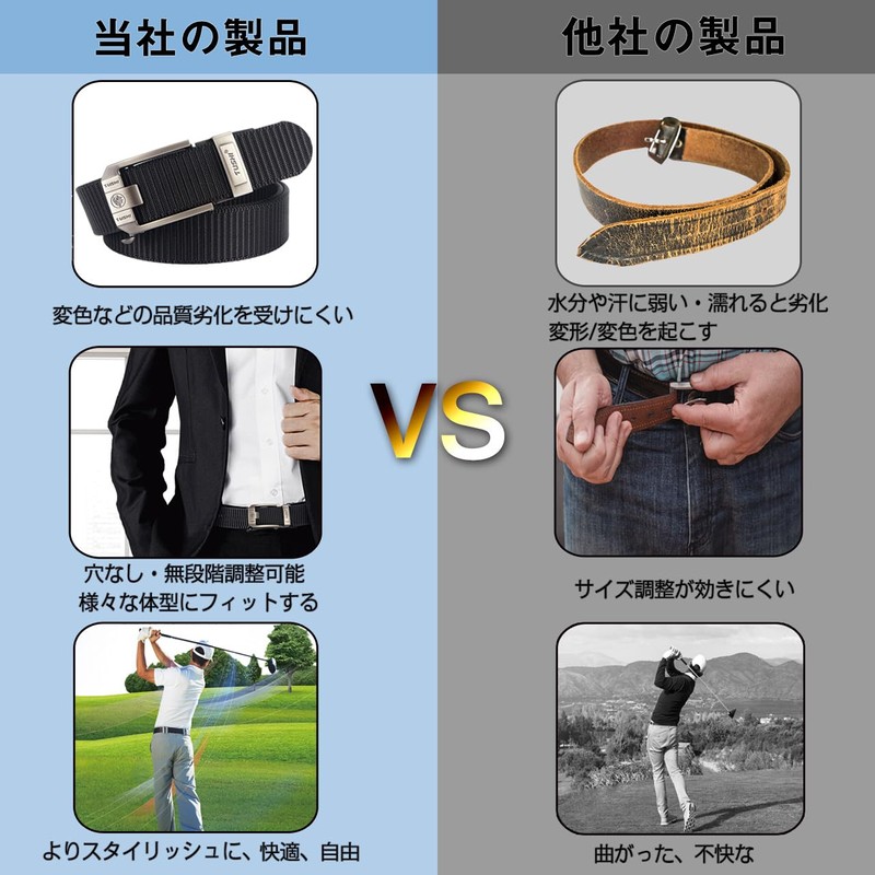 Borozoo Work Belt, Nylon Belt, Golf Belt, For Work, Mountain