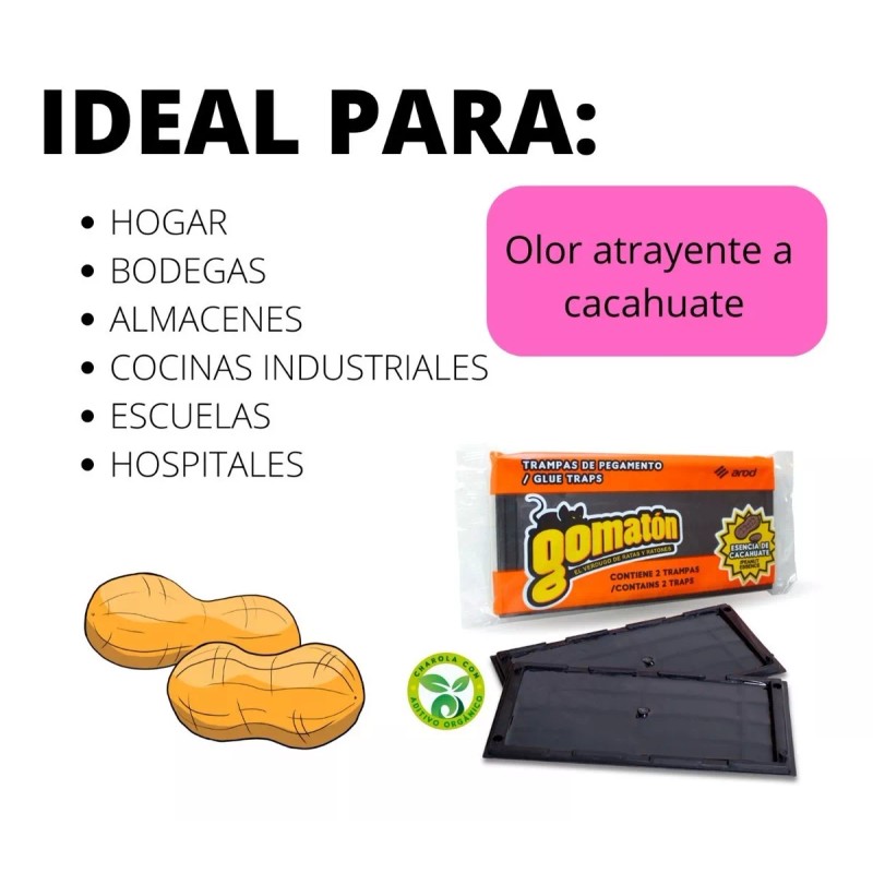 Gomaton Trampa De Pegamento Para Ratones Rodores Y Ratas Gomaton