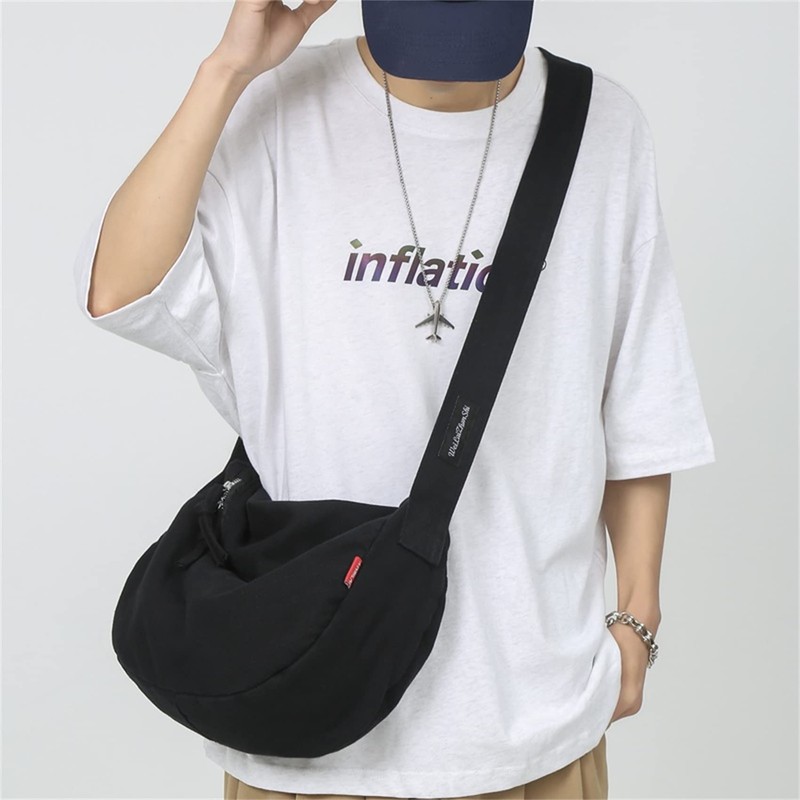 BALISOYI Shoulder Bag, Women's, Men's, Tote Bag, Canvas, Large Capacity,