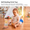 6 Pcs Soft Sensory Stacking Circle Toys with Bear Stacker