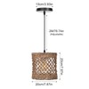 Arturesthome Boho Hand Woven Rattan Pendant Light Fixture, Mini Farmhouse